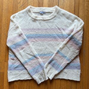 Rails Cream and Pastel Striped Sweater